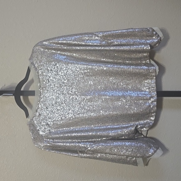 NWT Free People Champagne Sequins Top in Small - Picture 8 of 9